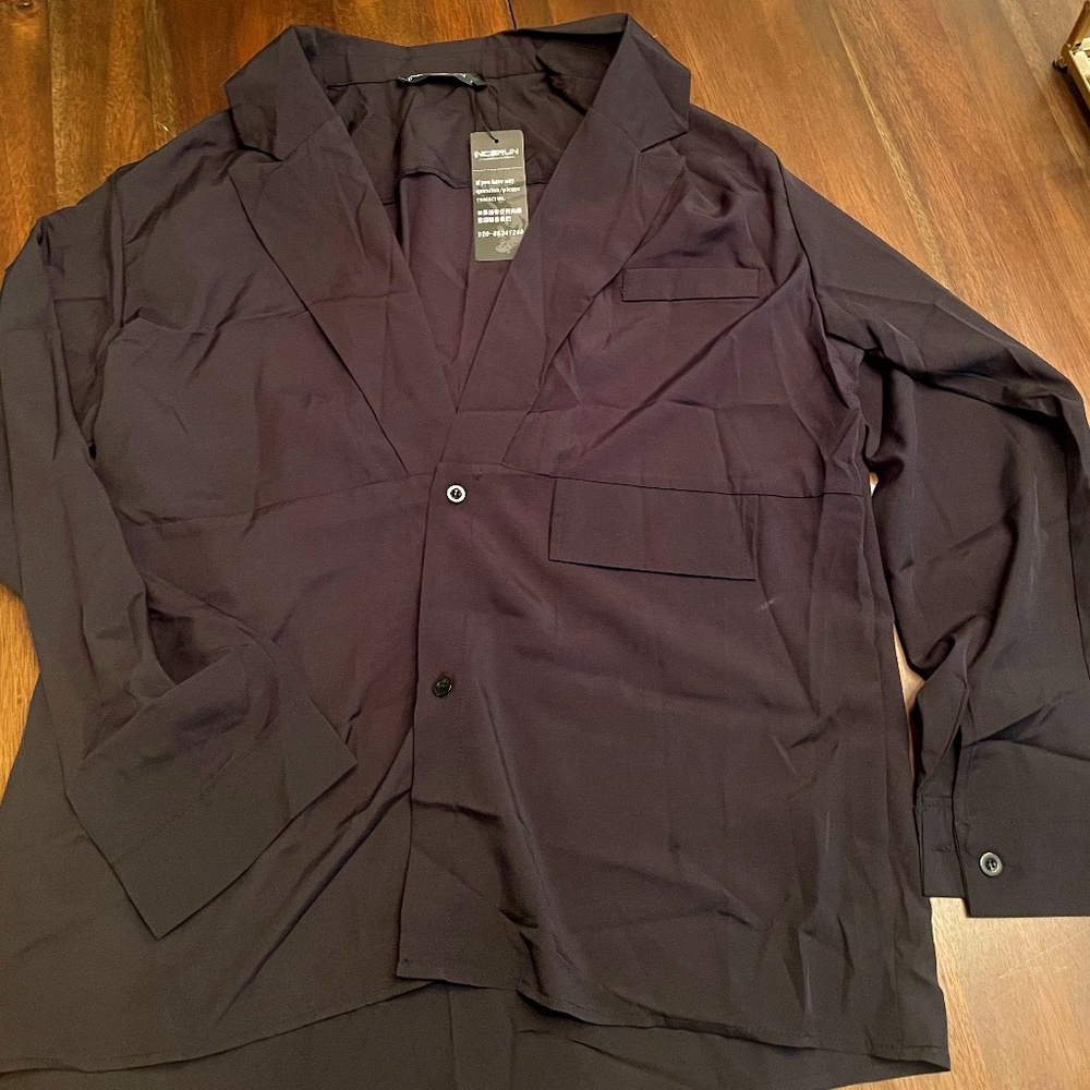NEW WITH TAGS INCERUN - black long sleeve button up